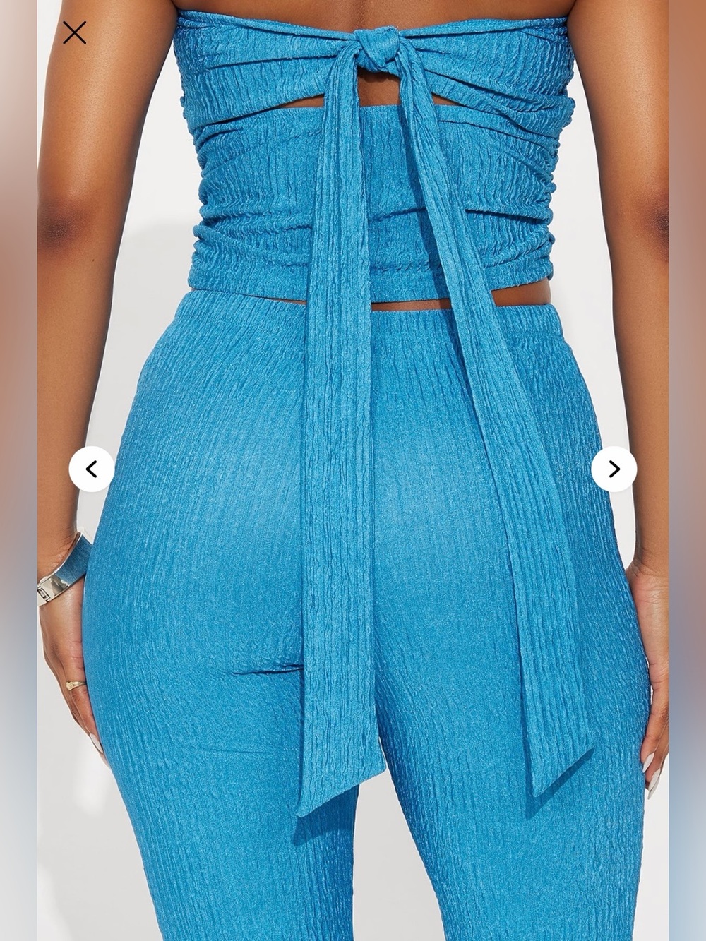 Sabrina Strapless Textured Pant Set - Picture 3 of 11